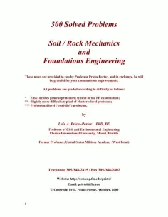 300 Solved Problems Soil Rock Mechanics And Foundations Engineering